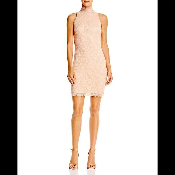 New GUESS blush stretch lace mini dress. NWT - Picture 9 of 16